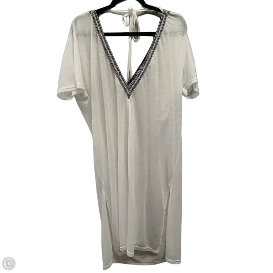 Kimono By Clothes Mentor In White, Size: Onesize