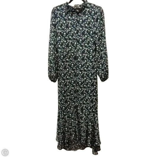 banana republic floral long sleeve dress Banana Republic Lightweight Cotton Wrap Maxi Dress TAN FLORAL / XS