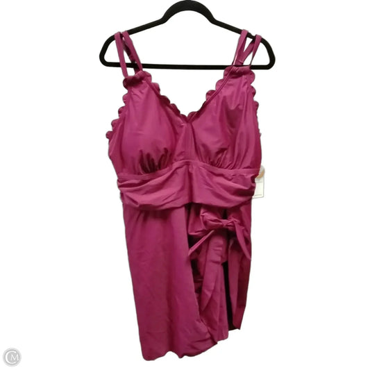 Swimsuit By Clothes Mentor In Purple, Size: 3x