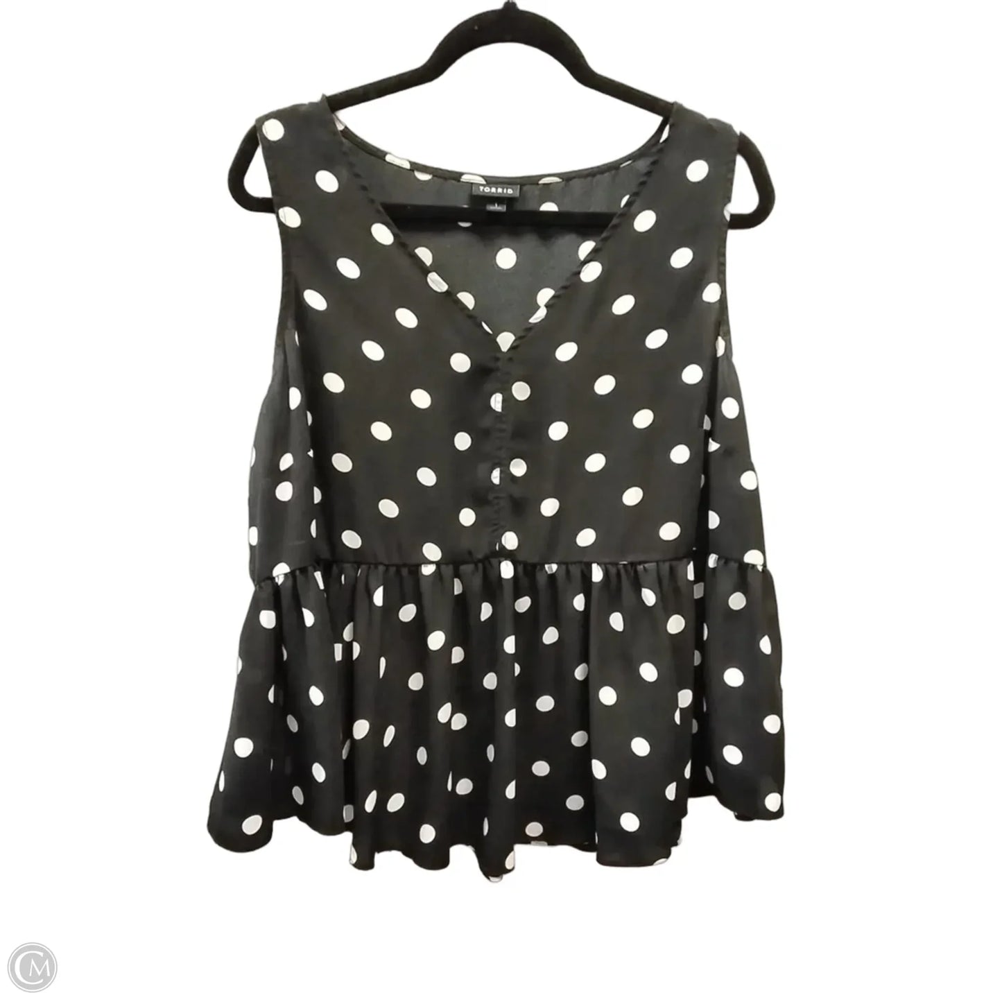 Top Sleeveless By Torrid In Polkadot Pattern, Size: 1x