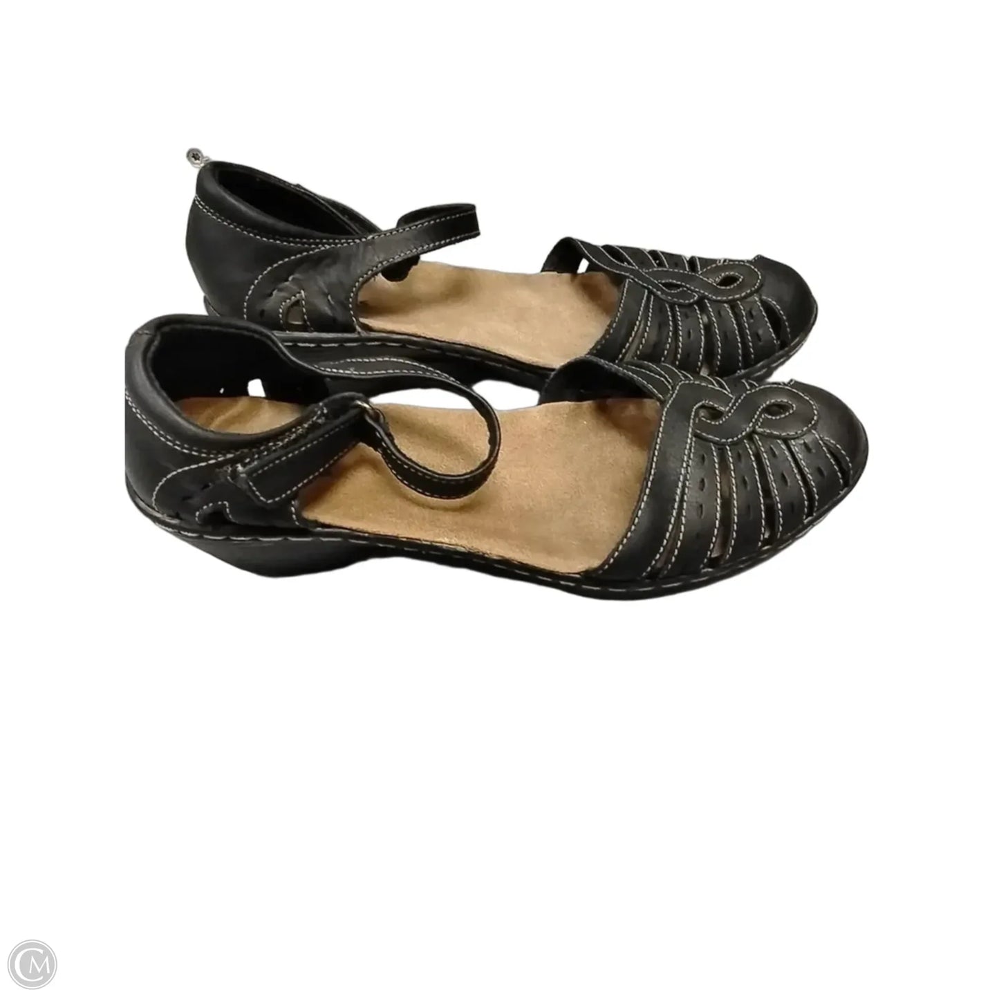 Sandals Flats By Clarks In Black, Size: 7