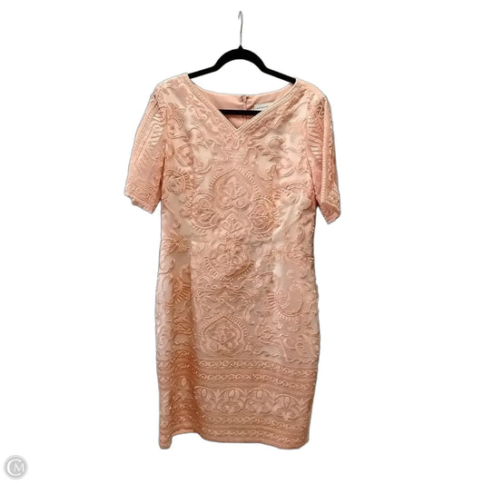 Dress Casual Midi By Clothes Mentor In Orange, Size: 12