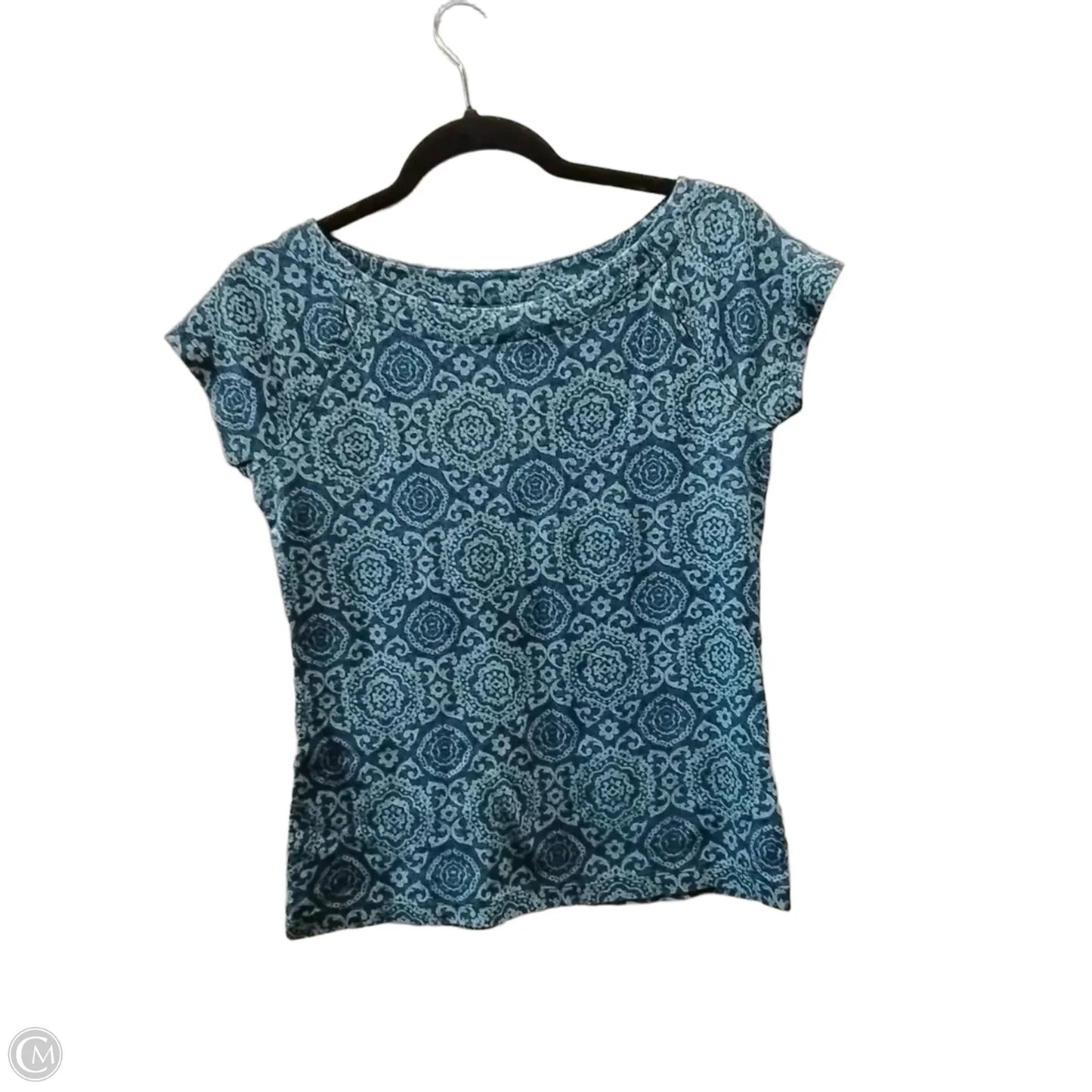 Top Short Sleeve By Lauren By Ralph Lauren In Blue, Size: L
