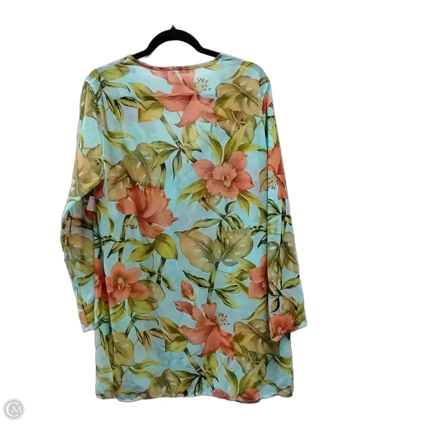Swimwear Cover-up By Clothes Mentor In Floral Print, Size: Onesize