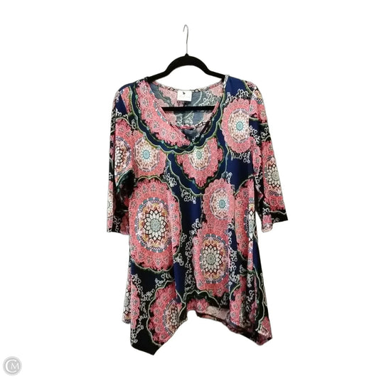 Blouse Short Sleeve By Clothes Mentor In Multi-colored, Size: S