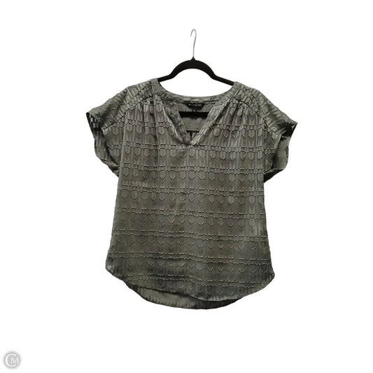 Blouse Short Sleeve By Banana Republic In Green, Size: S