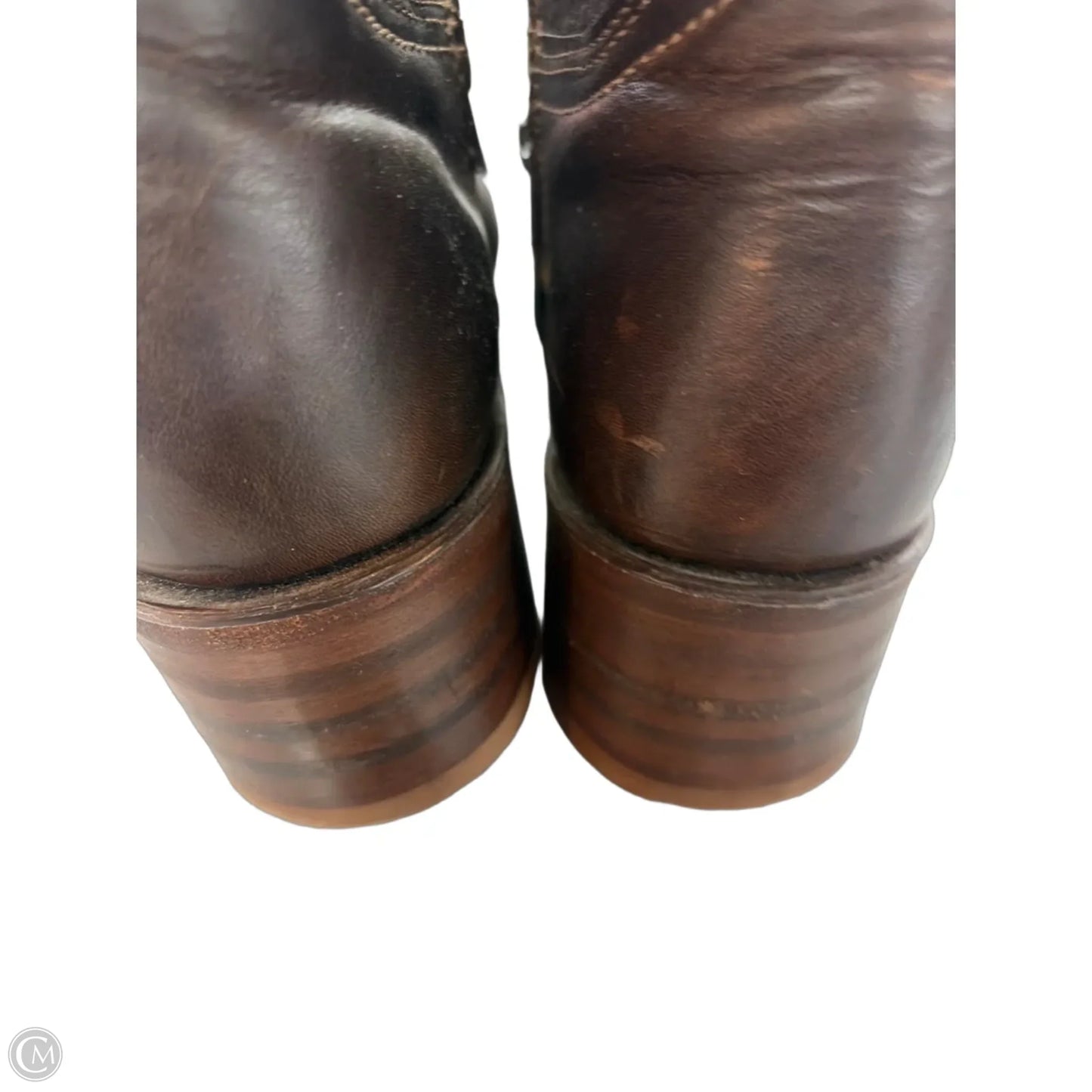 Boots Designer By Frye In Brown, Size: 9.5