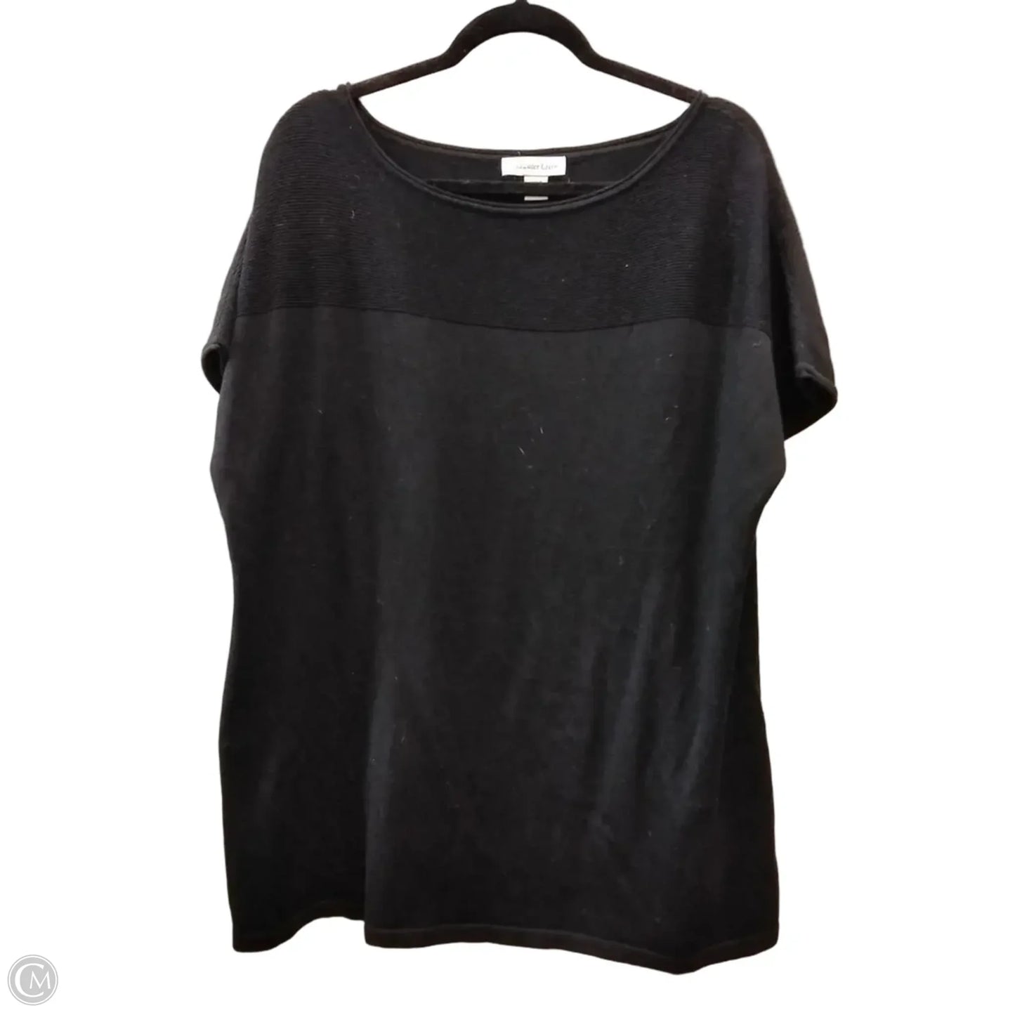 Sweater Short Sleeve By Coldwater Creek In Black, Size: 3x