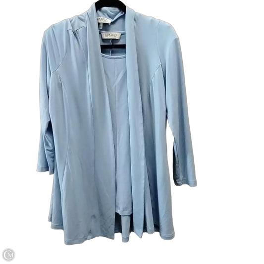 Top 2pc Sleeveless By Kasper In Blue, Size: L