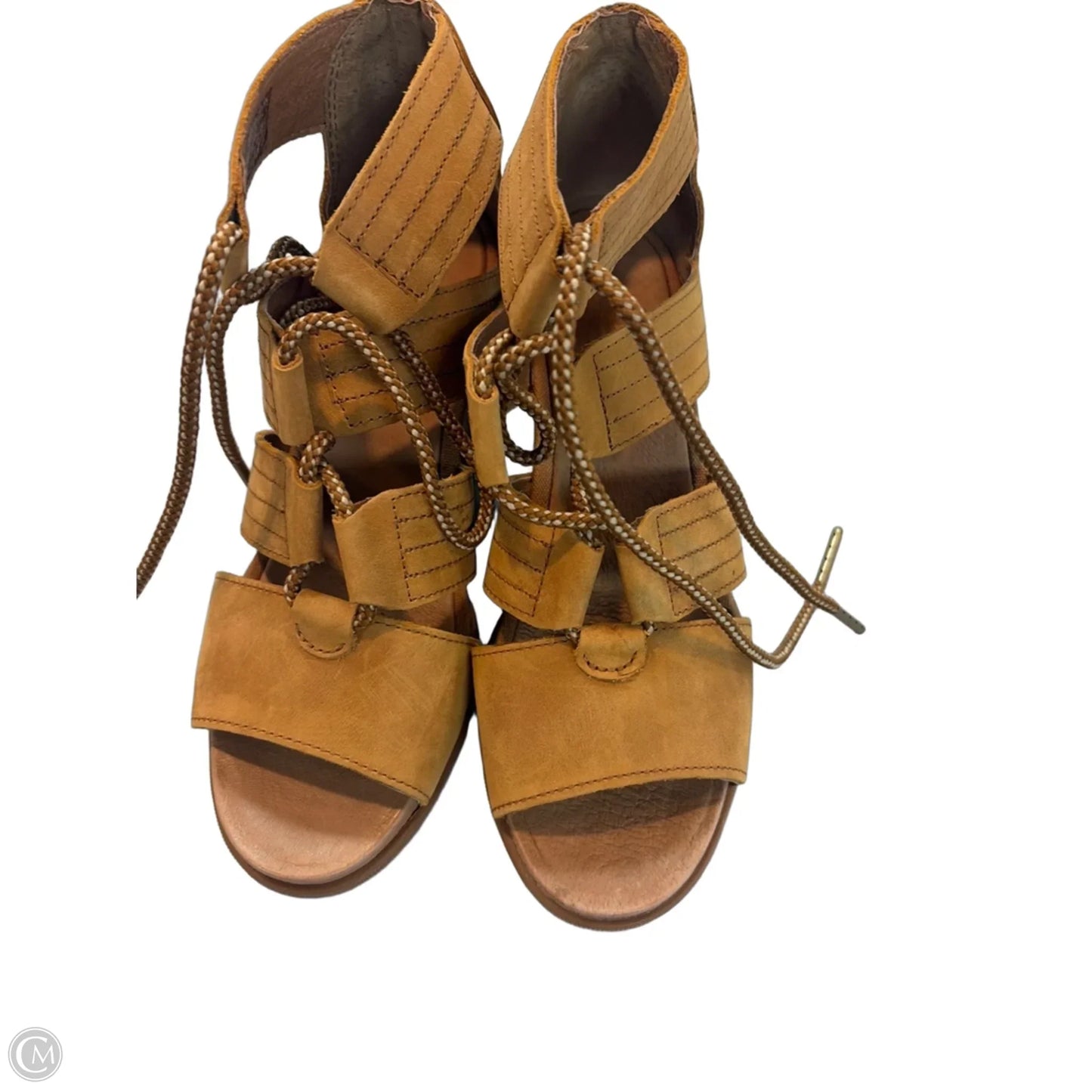 Sandals Heels Wedge By Sorel In Brown, Size: 5