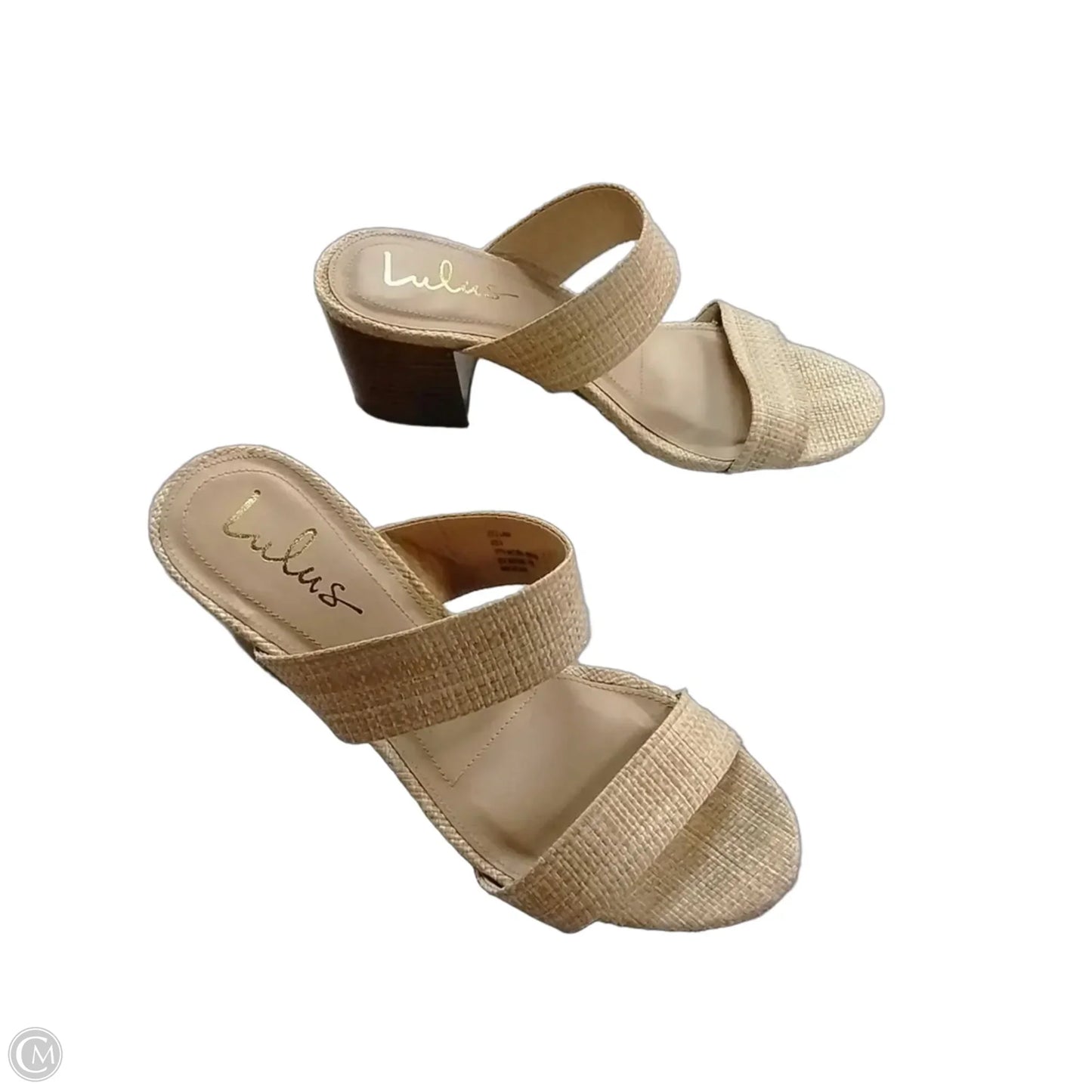 Sandals Heels Block By Lulus In Tan, Size: 9