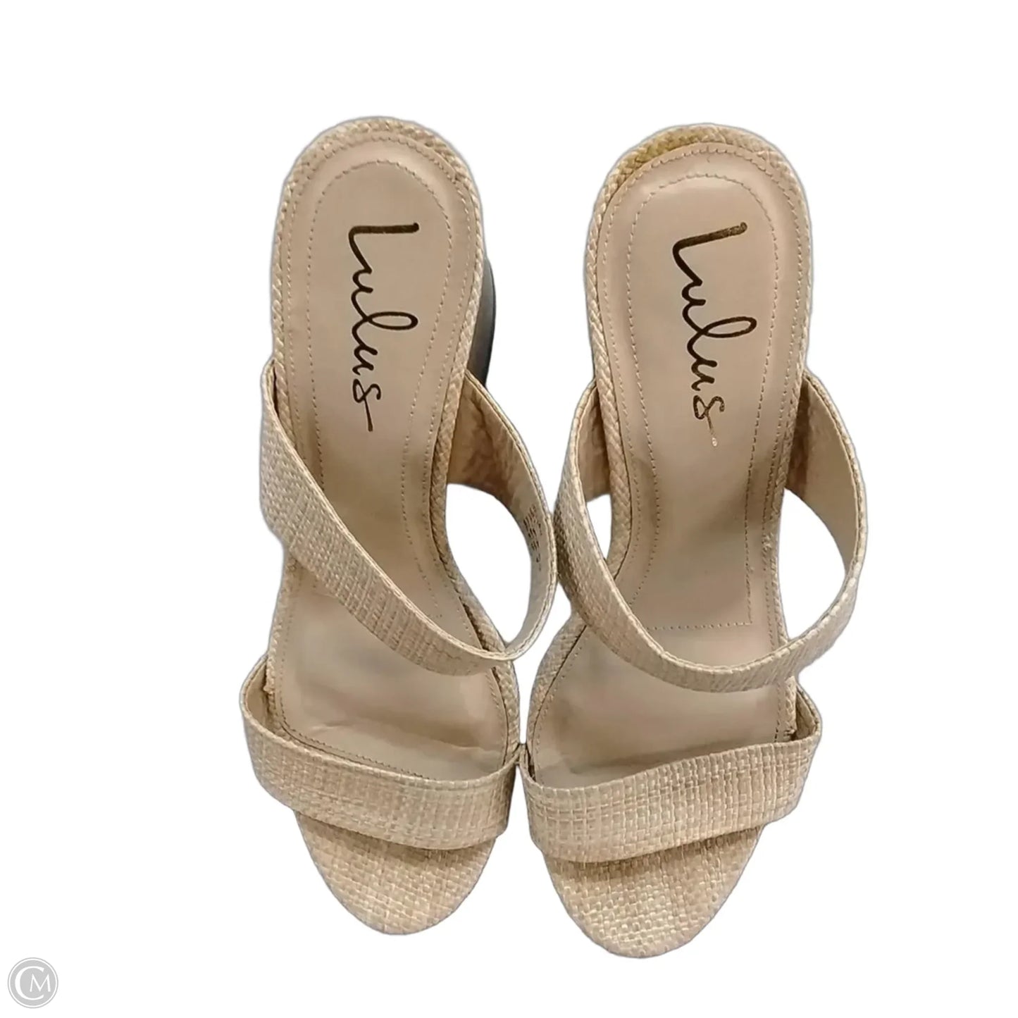 Sandals Heels Block By Lulus In Tan, Size: 9