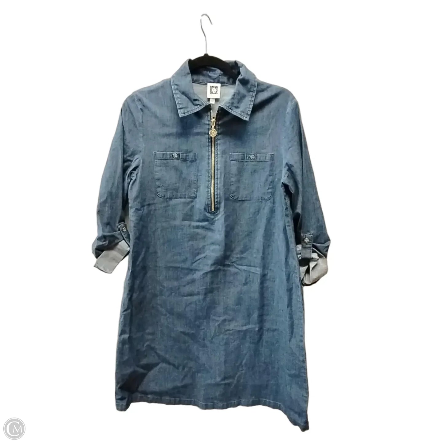 Dress Casual Short By Anne Klein In Blue Denim, Size: 4