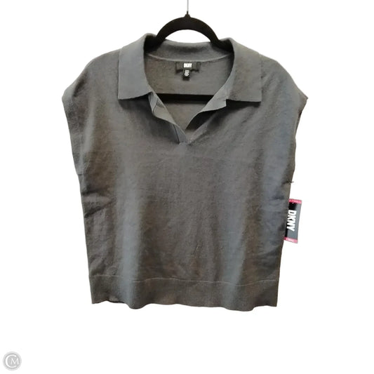 Sweater Short Sleeve By Dkny In Grey, Size: Xs