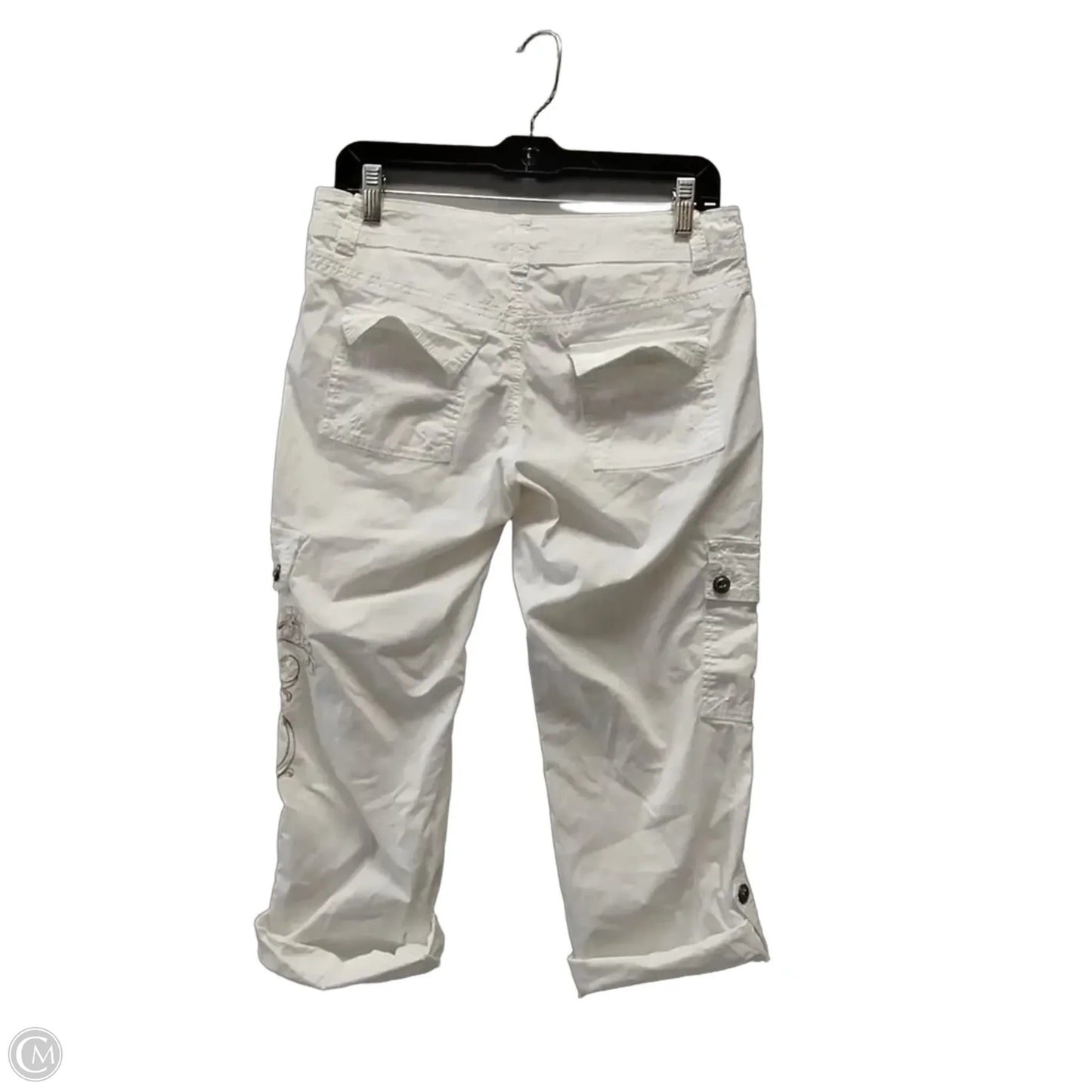 Capris By Cache In Gold & White, Size: 4