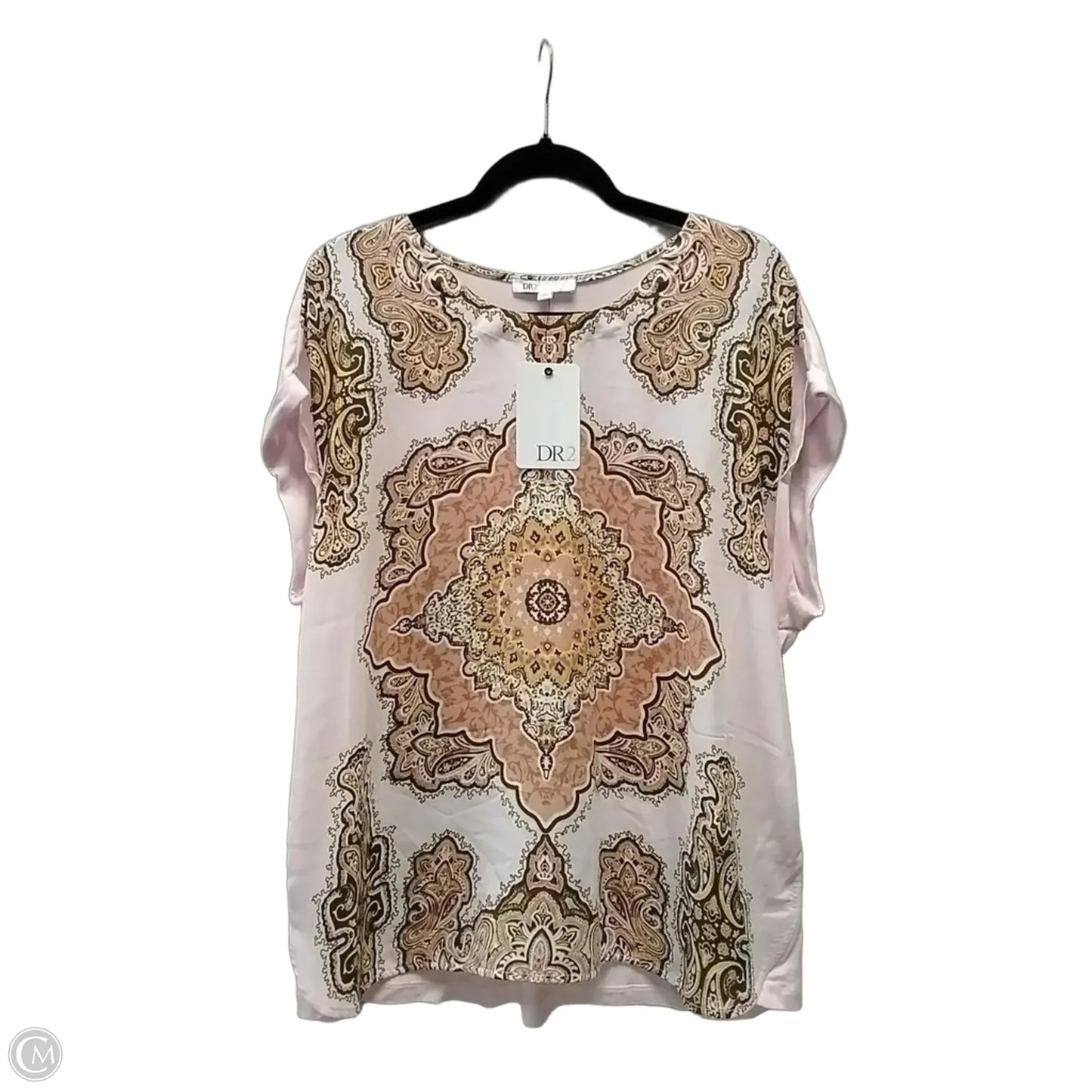 Top Short Sleeve By Dr2 In Pink & Yellow, Size: Xl