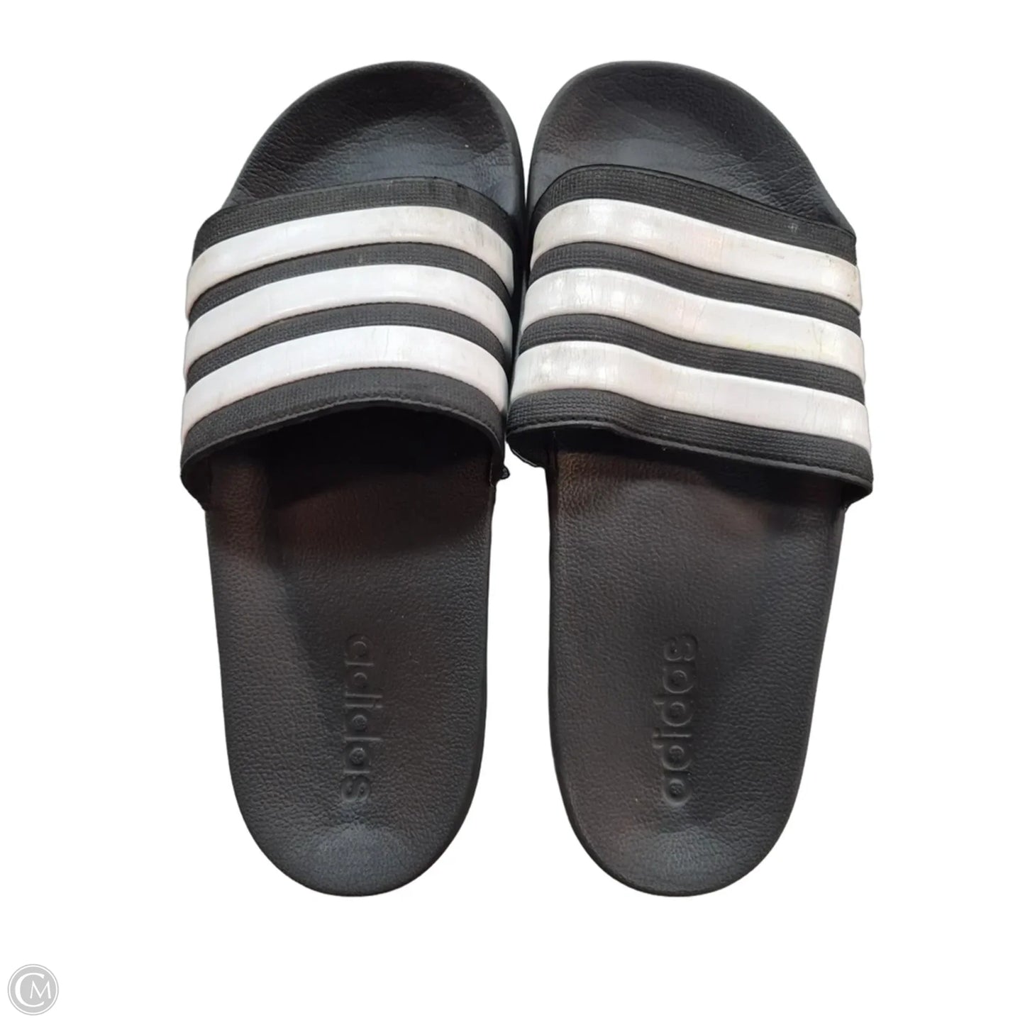 Sandals Flats By Adidas In Blue & White, Size: 8
