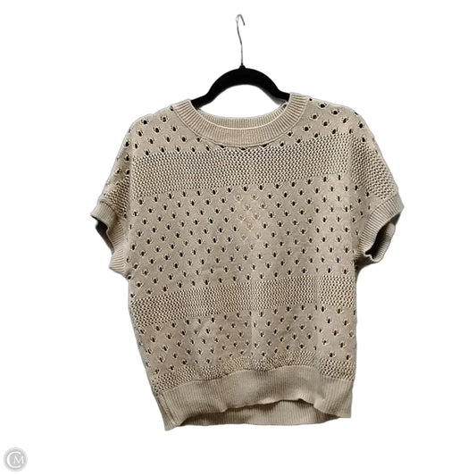 Sweater Short Sleeve By Grace Karin In Tan, Size: S