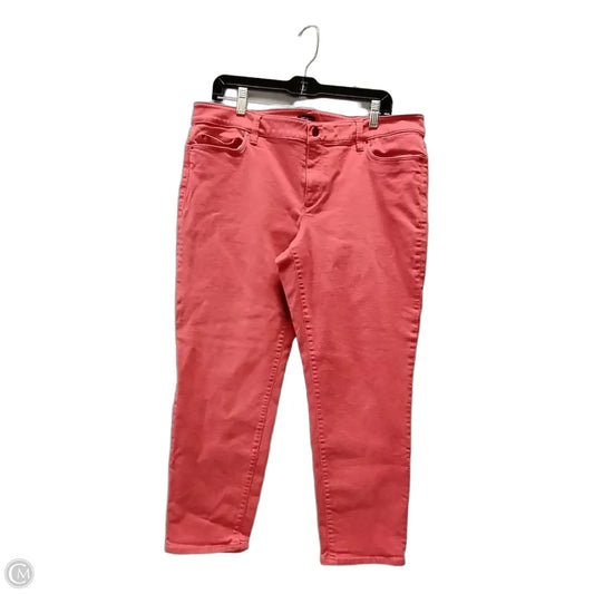 Jeans Straight By Ann Taylor In Orange, Size: 14