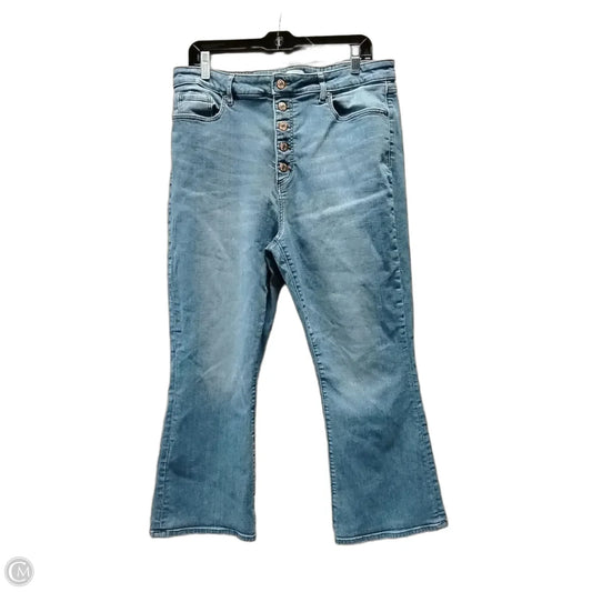Jeans Flared By Loft In Blue, Size: 14