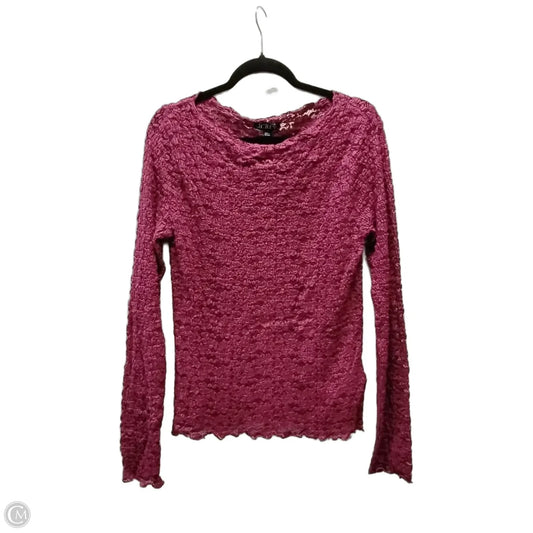 Blouse Long Sleeve By J. Crew In Purple, Size: L