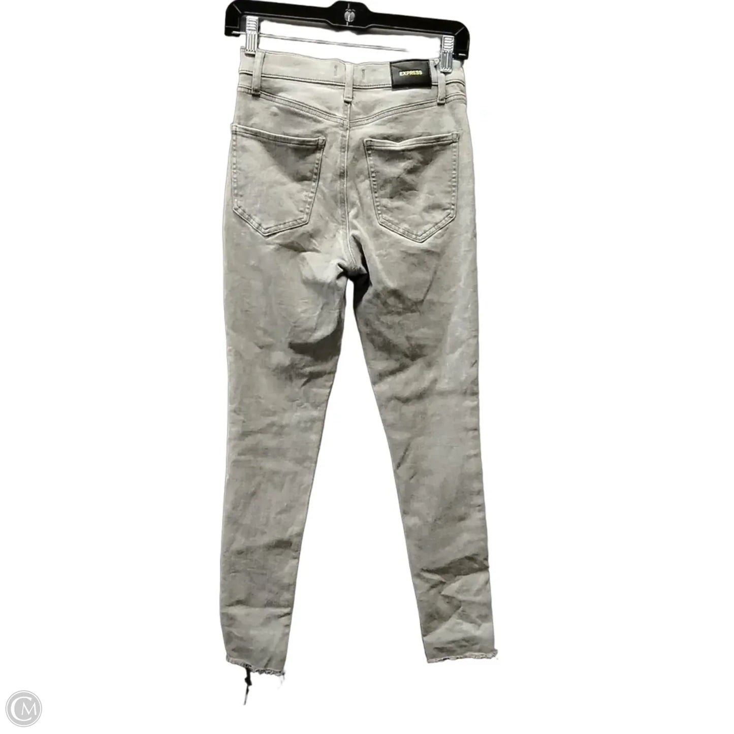 Jeans Skinny By Express In Grey, Size: 0
