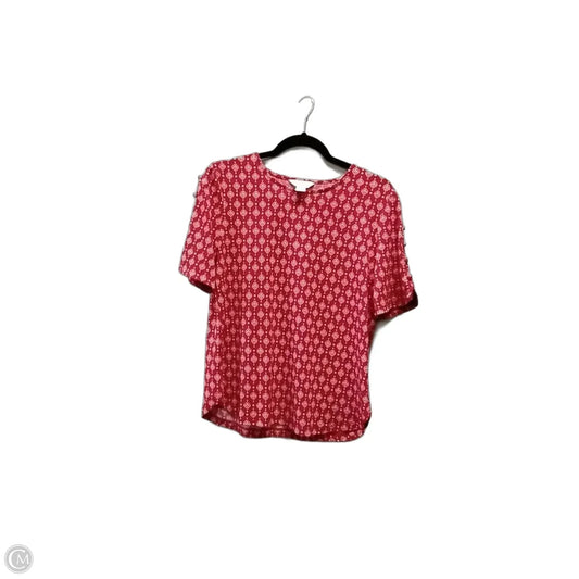 Top Short Sleeve By Liz Claiborne In Blue & Red & White, Size: S