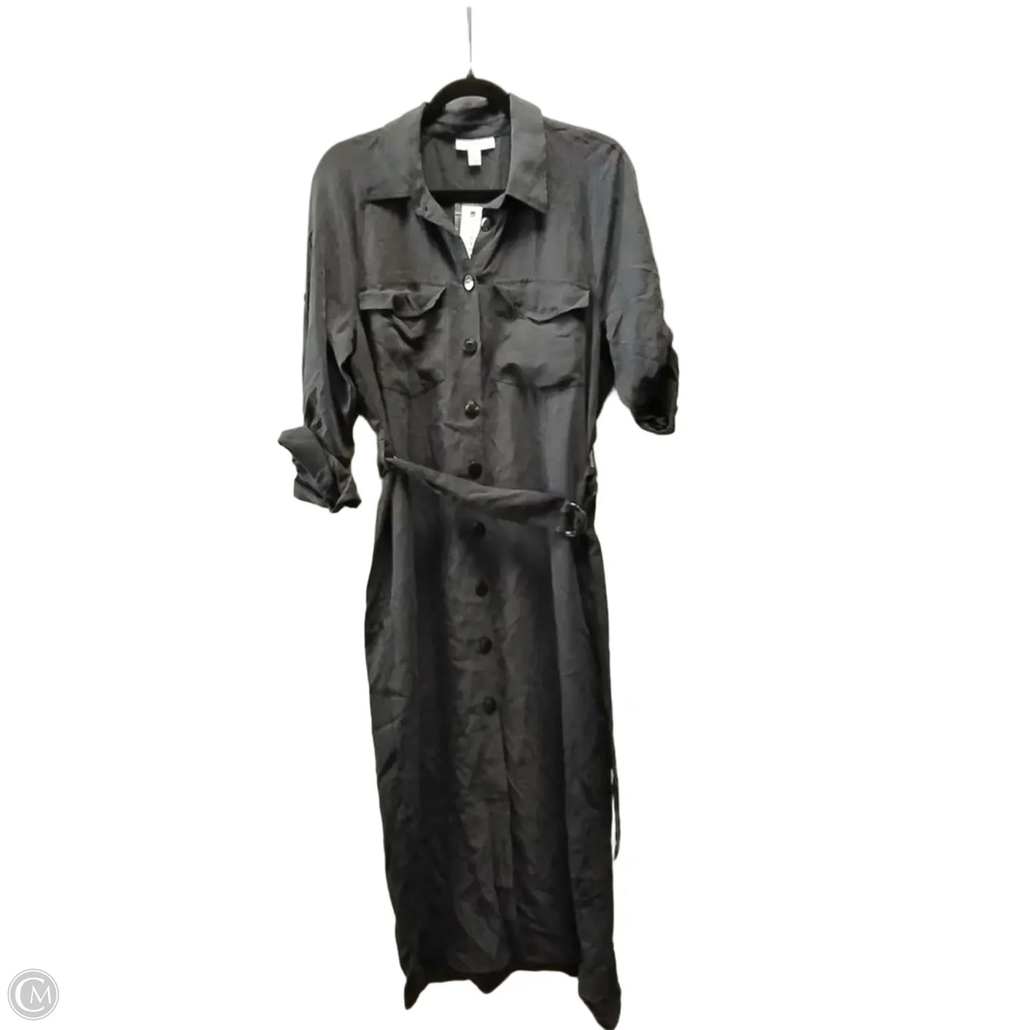 Dress Casual Maxi By Topshop In Grey, Size: 6