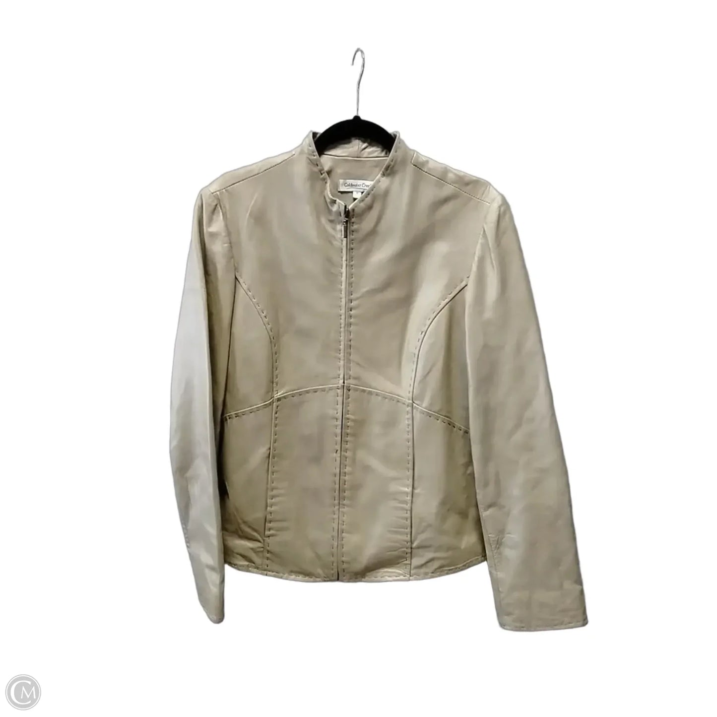 Jacket Leather By Coldwater Creek In Tan, Size: M