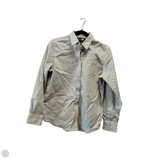 Blouse Long Sleeve By Jones New York In Striped Pattern, Size: S