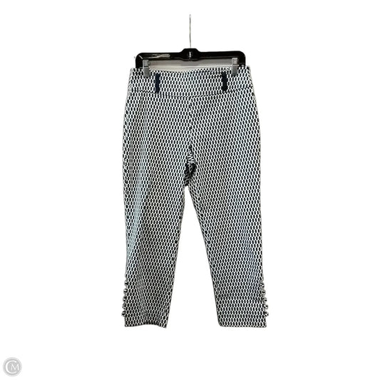 Pants Cropped By Attyre In Blue & White, Size: 6