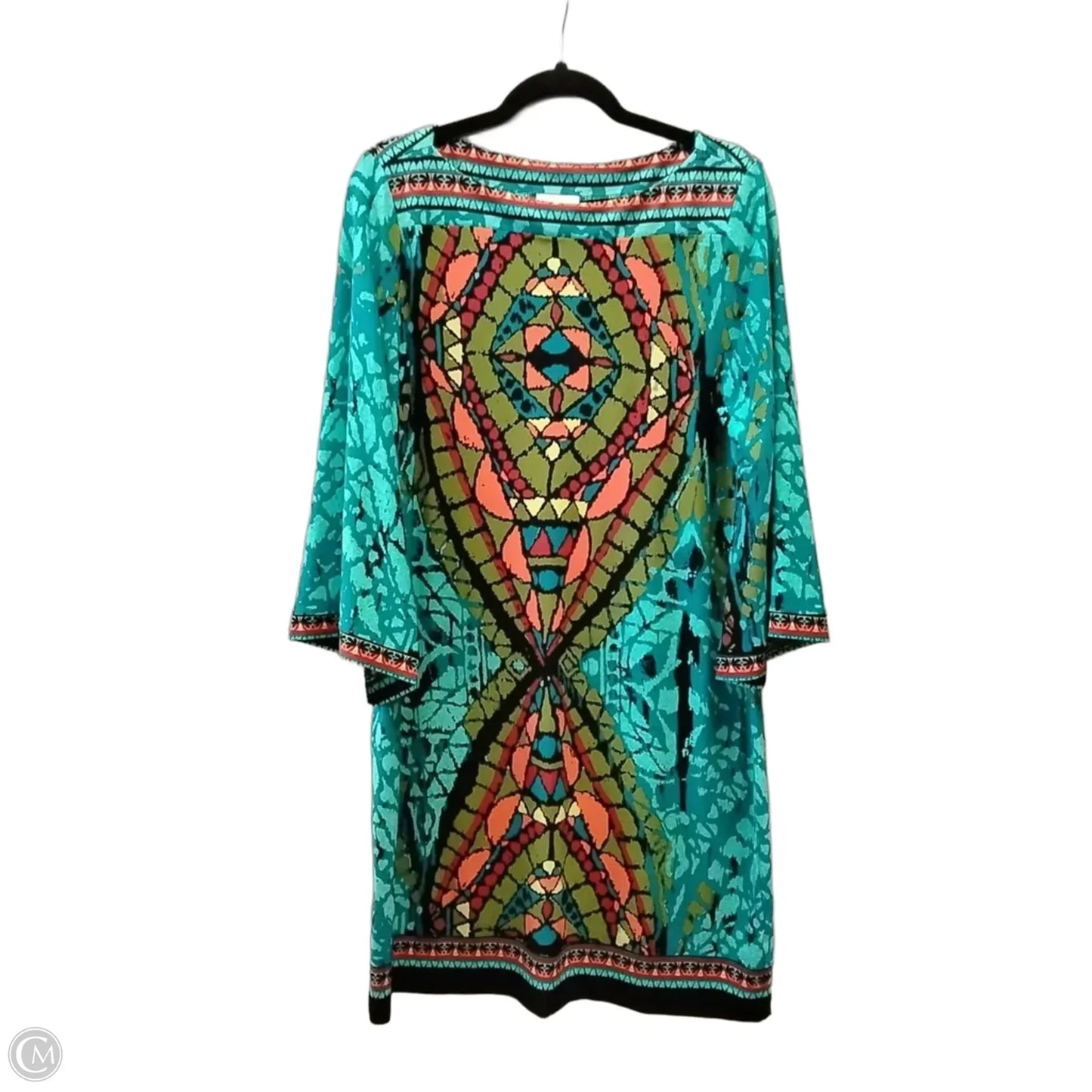 Dress Casual Midi By Eci In Geometric Pattern, Size: 10