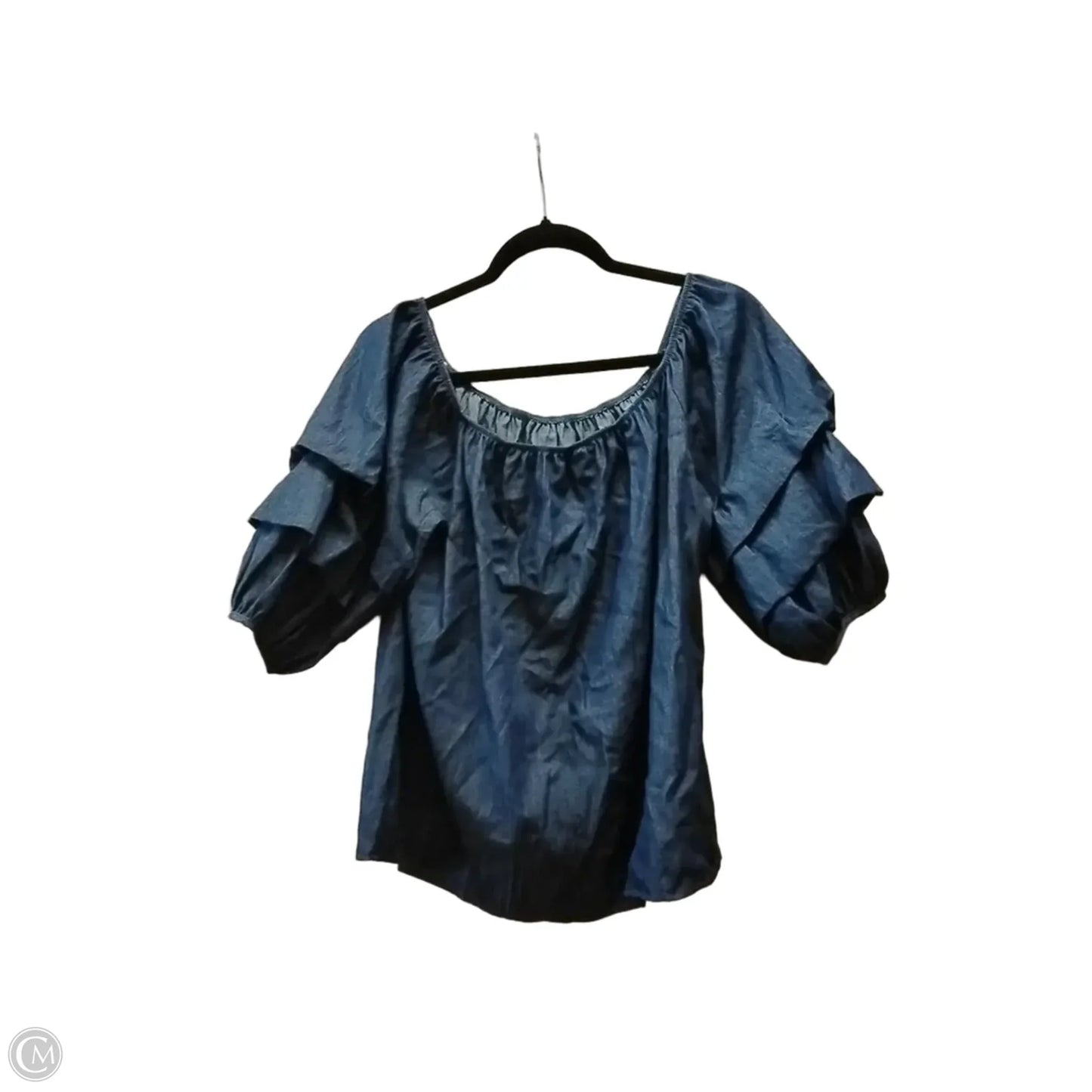 Blouse 3/4 Sleeve By Bp In Blue, Size: L