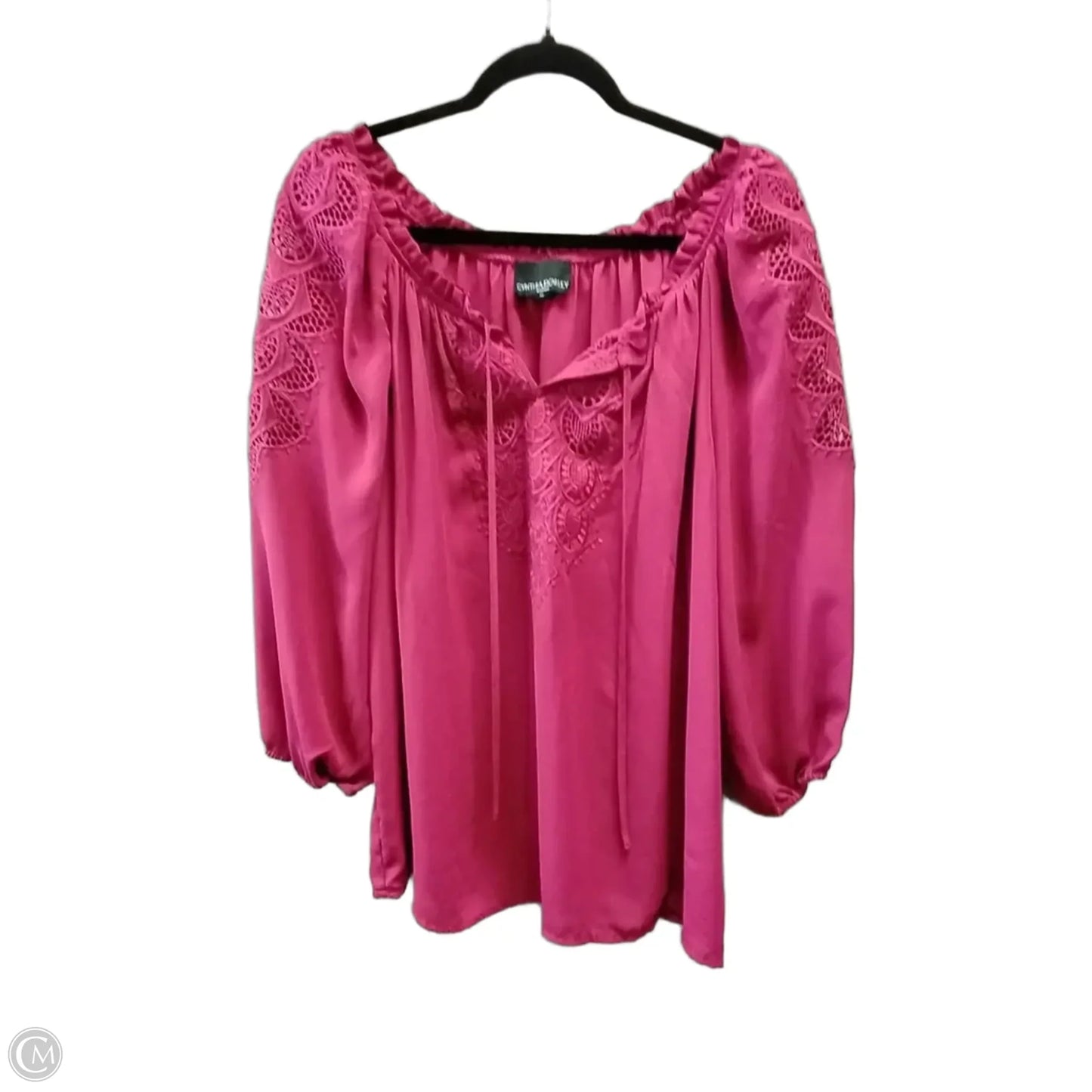 Blouse Long Sleeve By Cynthia Rowley In Purple, Size: 1x