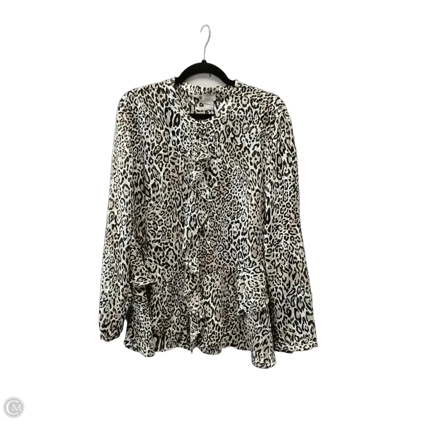Kimono By Chicos In Leopard Print, Size: Xl