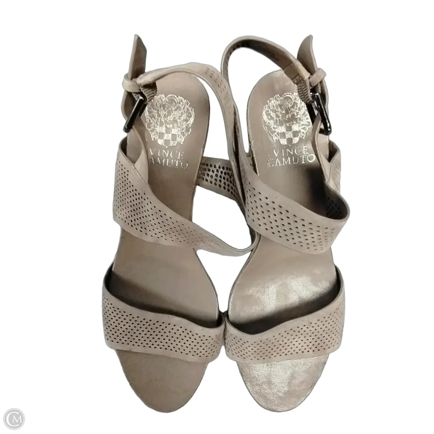 Sandals Heels Wedge By Vince Camuto In Brown, Size: 7