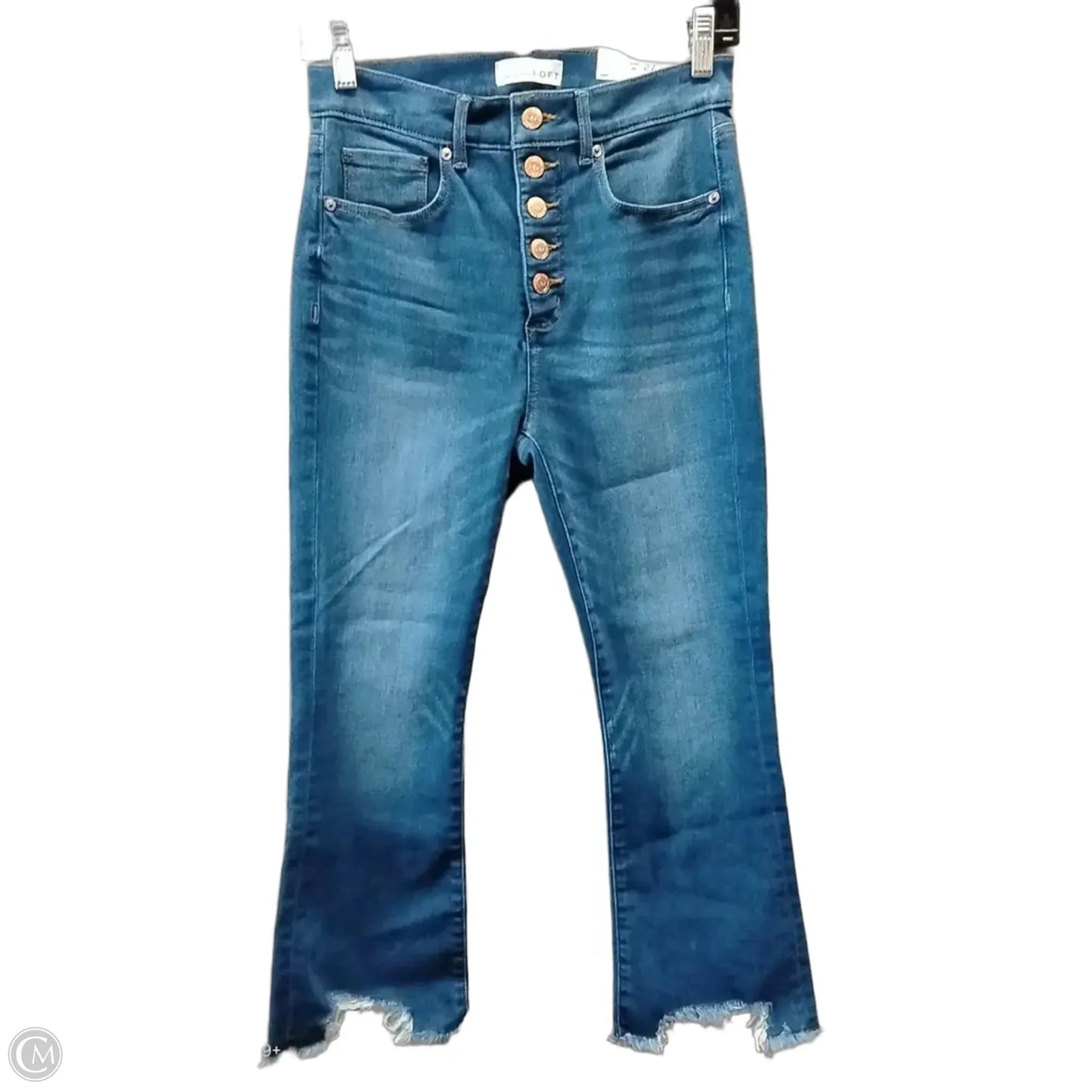 Jeans Cropped By Loft In Blue, Size: 4