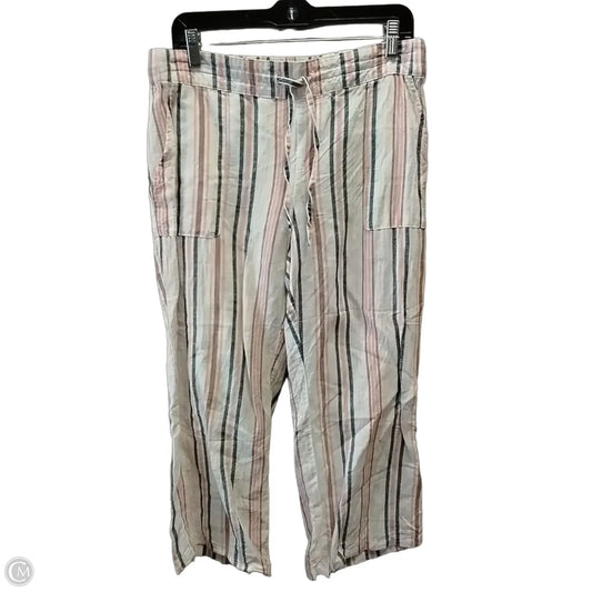 Pants Linen By Liz Claiborne In Striped Pattern, Size: S