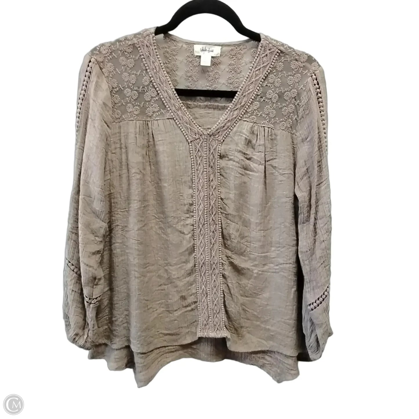 Top 3/4 Sleeve By Style And Company In Purple, Size: S