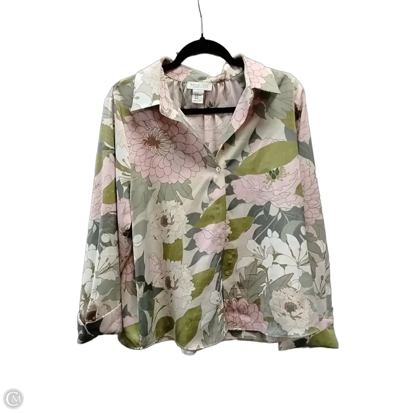 Blouse Long Sleeve By Rachel Zoe In Floral Print, Size: Xl
