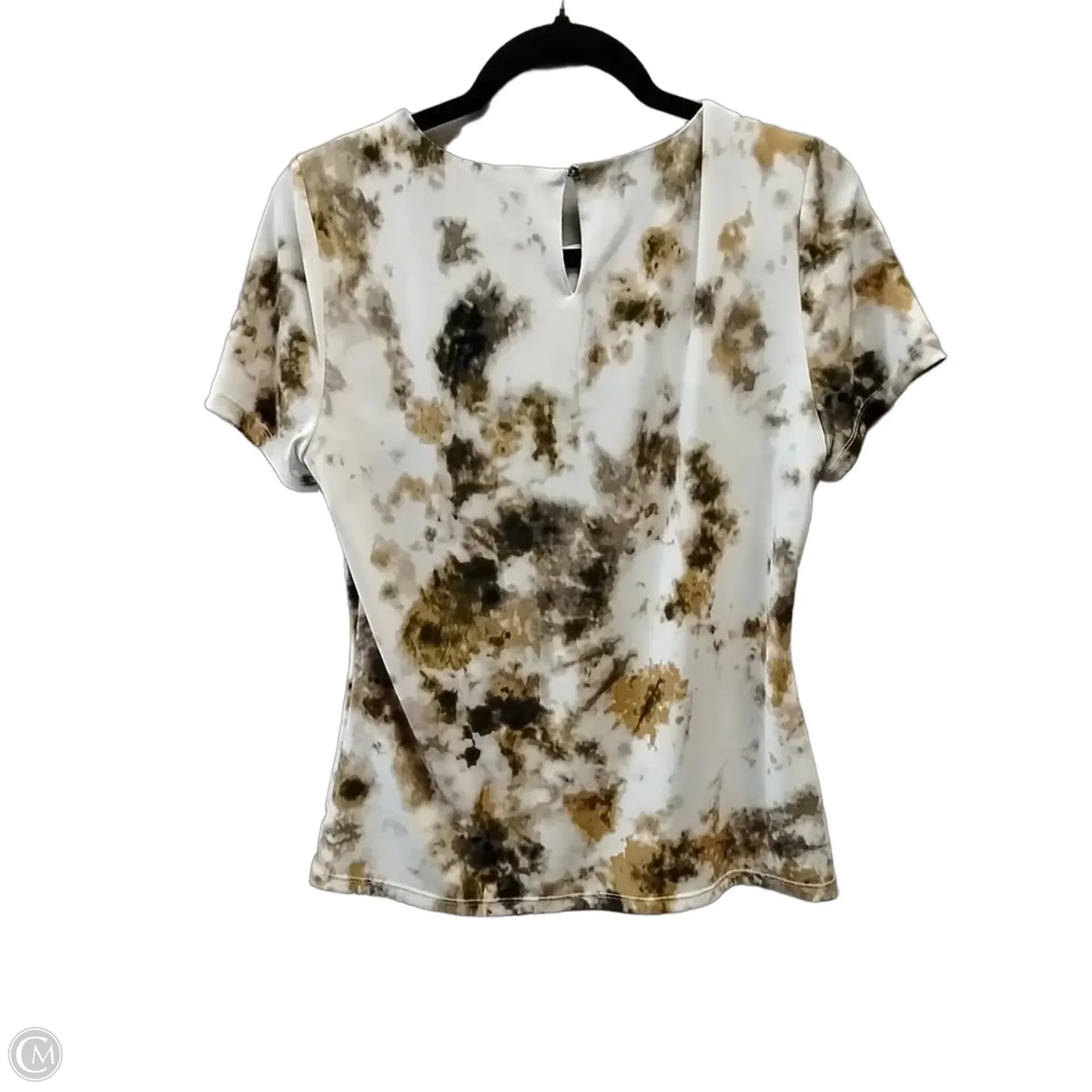 Top Short Sleeve By Calvin Klein In Tie Dye Print, Size: M