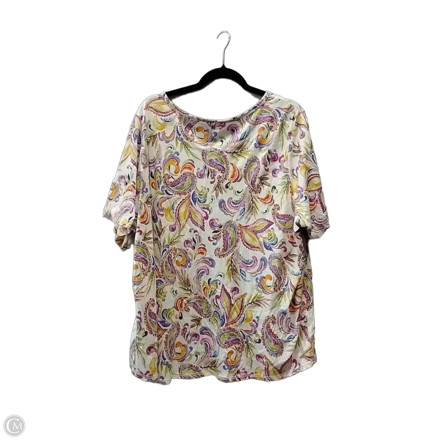 Top Short Sleeve By West Bound In Paisley Print, Size: 3x