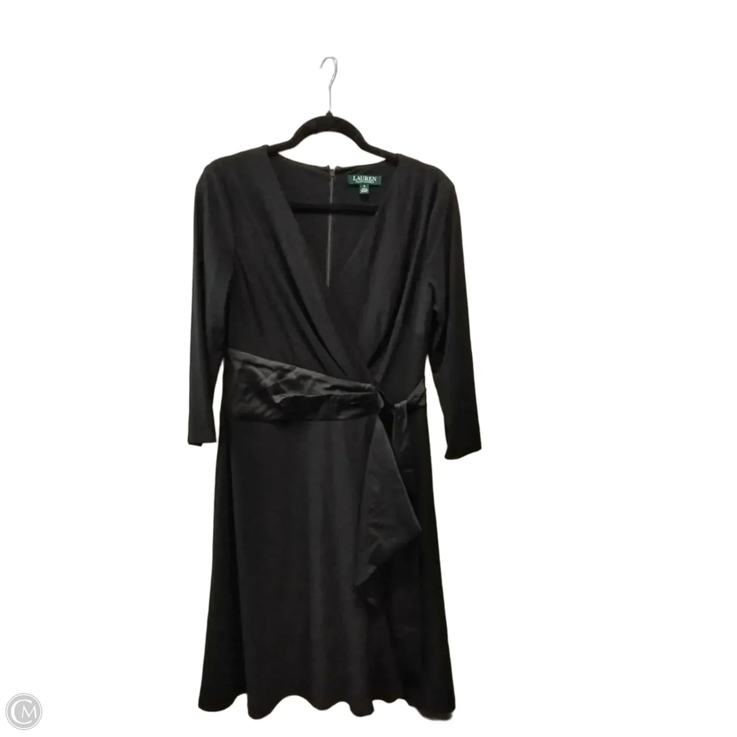 Dress Casual Midi By Lauren By Ralph Lauren In Black, Size: 8