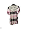 Blouse Short Sleeve By Torrid In Checkered Pattern, Size: Xl
