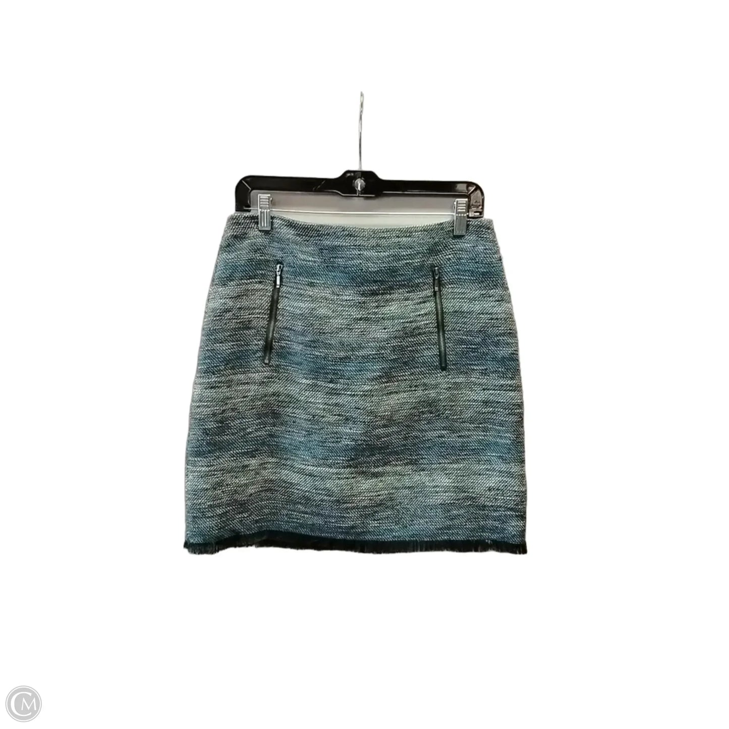 Skirt Mini & Short By Loft In Blue & Grey, Size: 8
