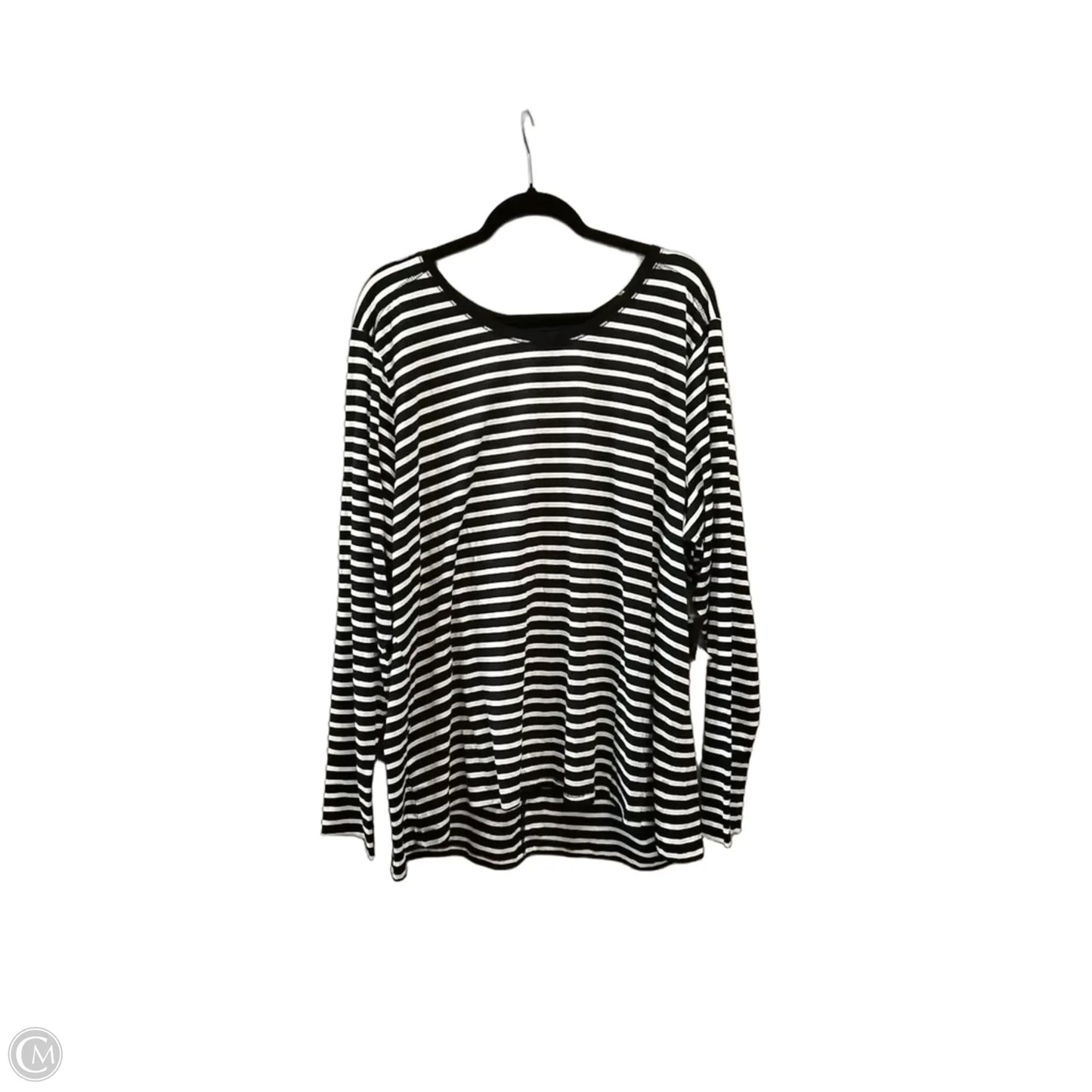 Top Long Sleeve By Ana In Striped Pattern, Size: 4x