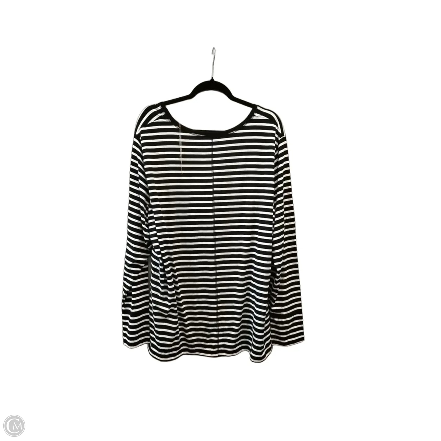 Top Long Sleeve By Ana In Striped Pattern, Size: 4x