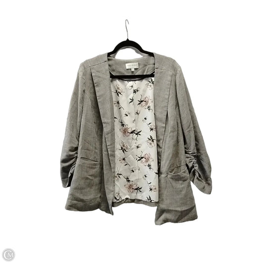 Blazer By Skies Are Blue In Grey, Size: 1x