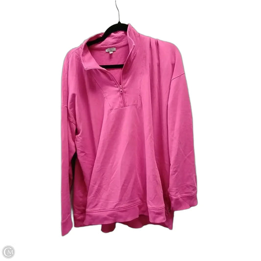 Sweatshirt Collar By Talbots In Pink, Size: Xl