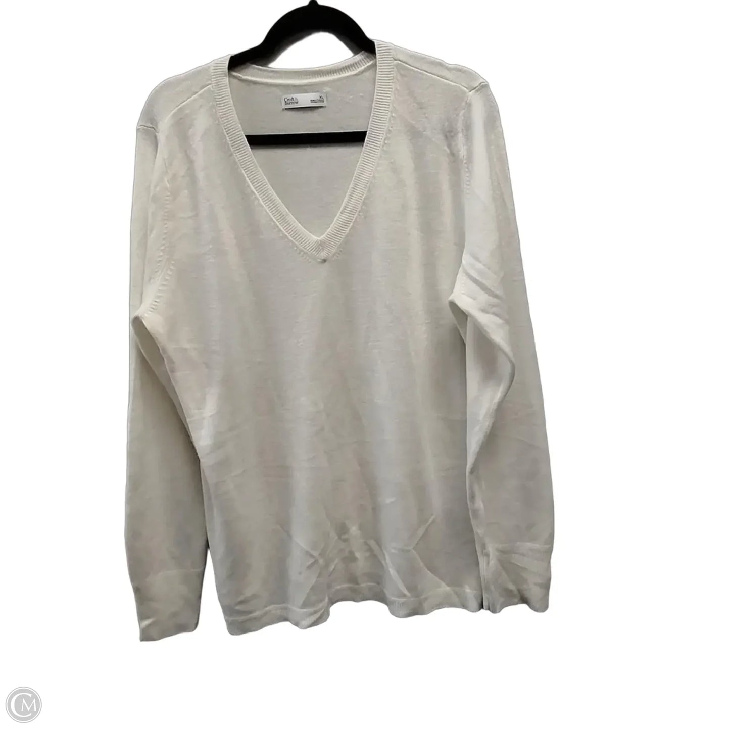 Sweater By Croft And Barrow In Ivory, Size: Xl